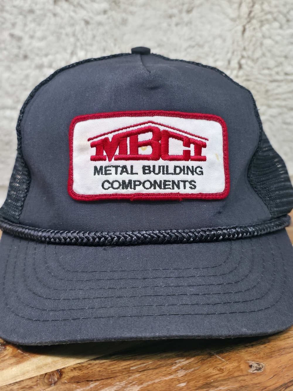 MBI Metal Building Components Trucker Hat - Navy & Black with White Patch